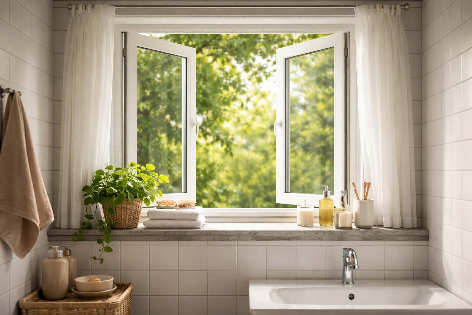 Otvoren prozor u kupatilu