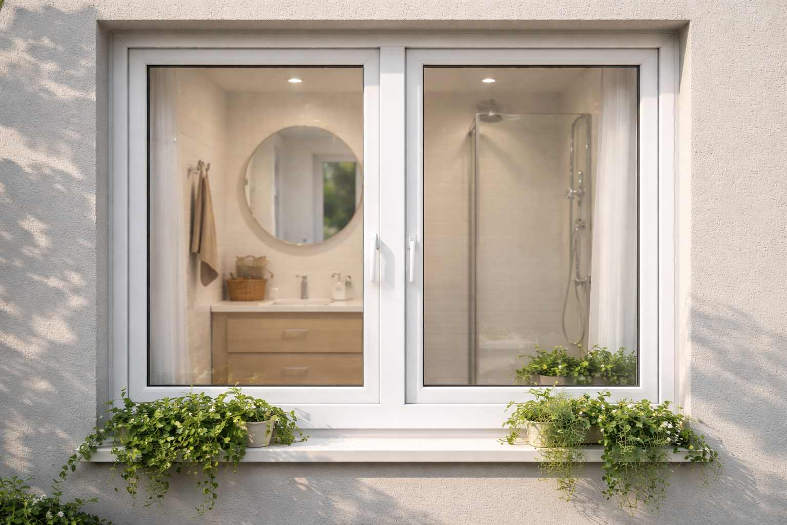 Kupatilo kroz prozor PVC stolarije