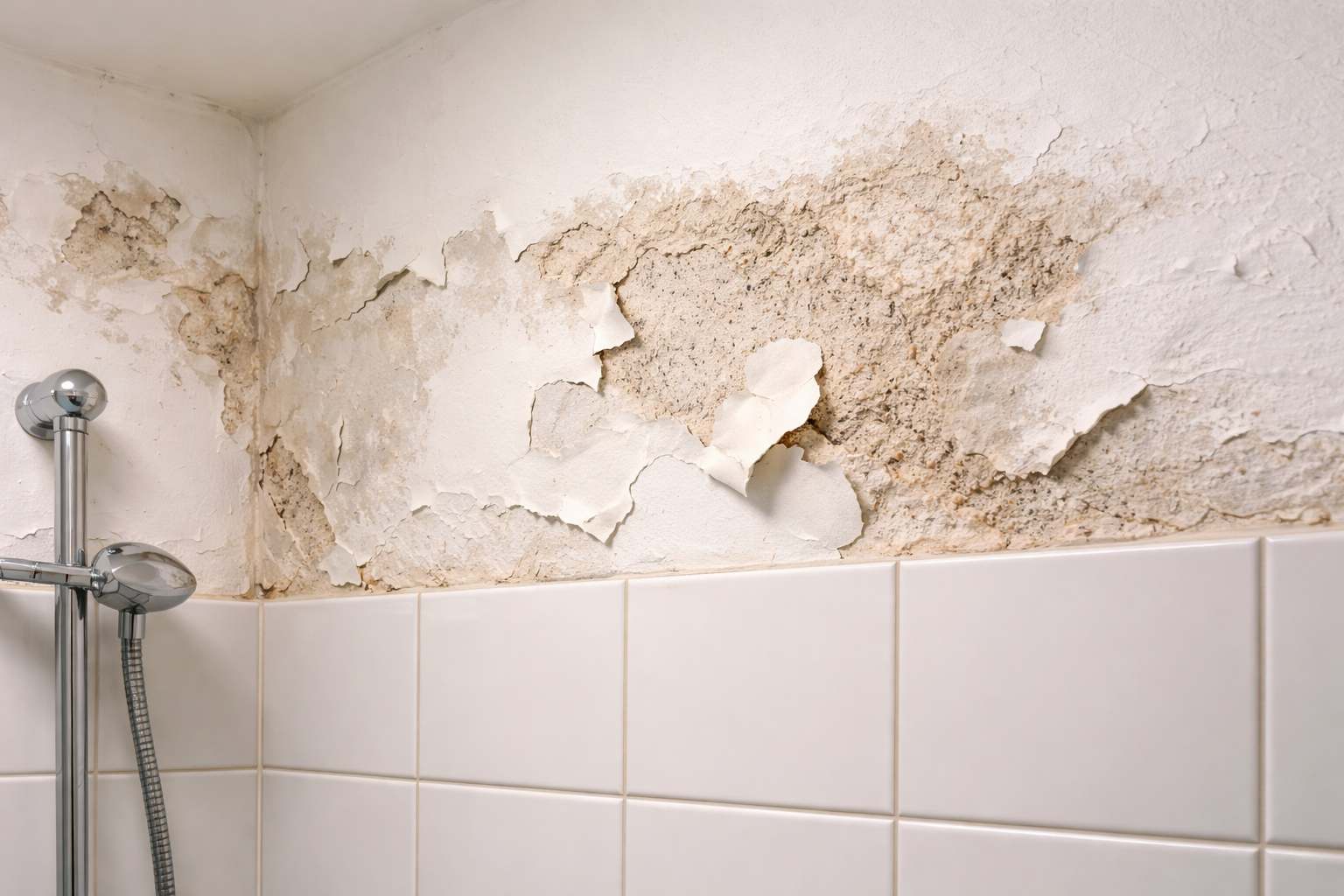 Zid u kupatilu koji se guli usled kondenzacije vazduha